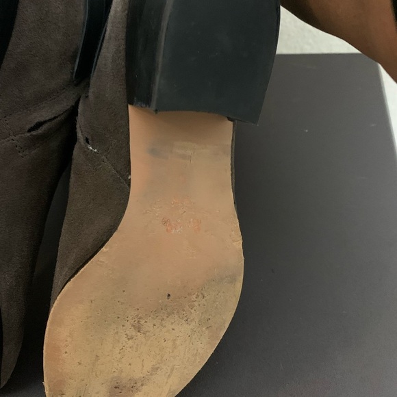 COACH | Patricia Booties Suede Material & Leather in Chestnut Brown FLAW - Picture 7 of 16